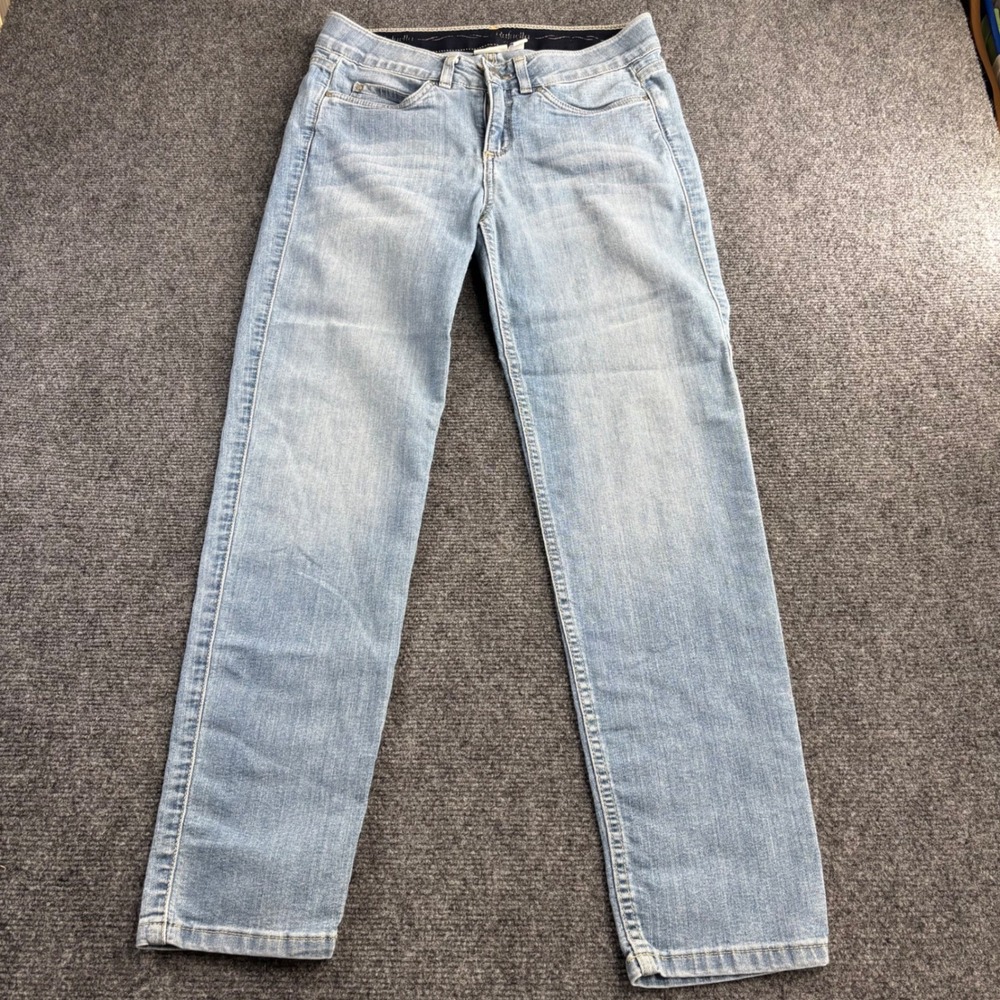 Rafaella Jeans Women 8P Light Blue Slimming Weekend Straight Leg Stretch Denim